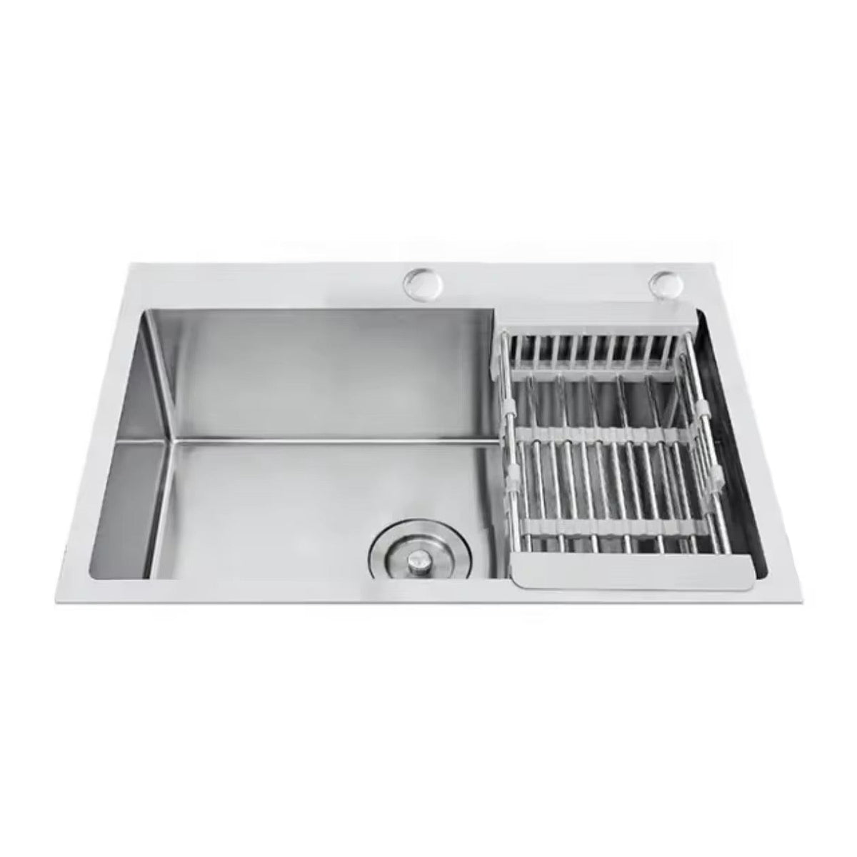 Évier de cuisine en inox brossé 60*45 cm