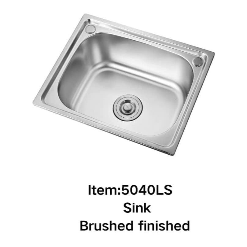 Évier Simple Inox 5040LS – Taille 50 x 40 cm