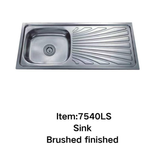 Évier Simple Inox 7540LS – Taille 75 x 40 cm