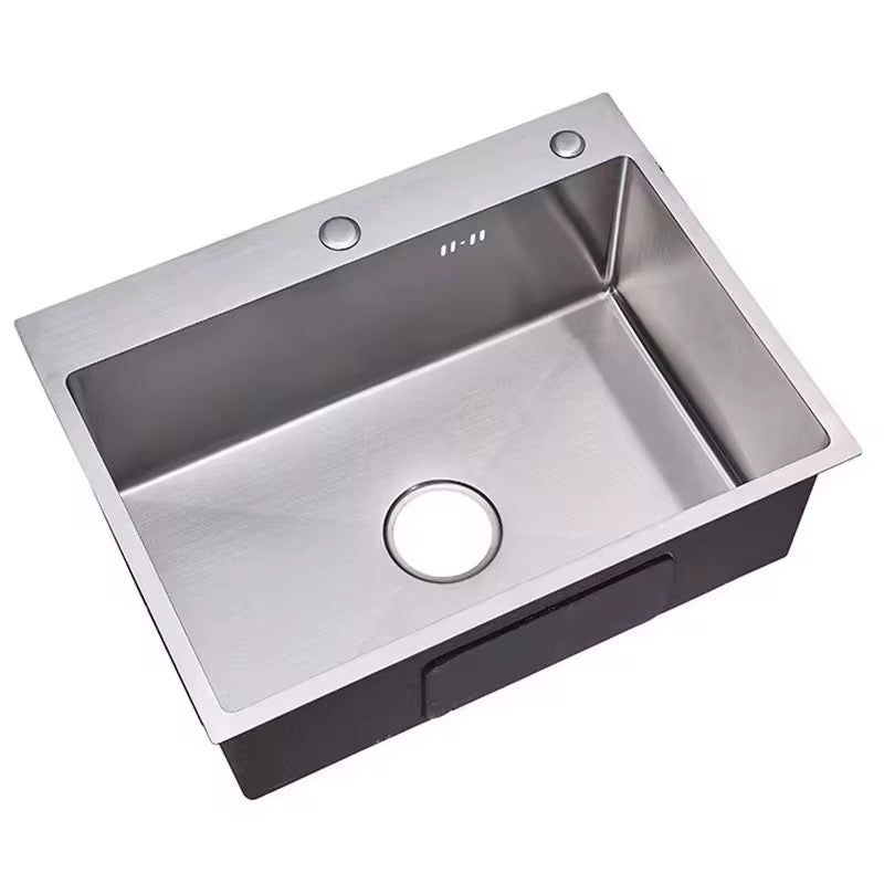 Évier de cuisine en inox brossé 60*45 cm