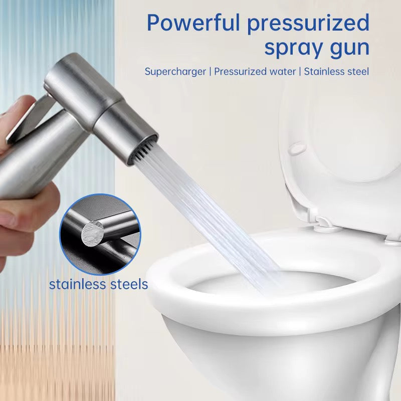 Douchette Hygiénique WC avec Flexible et Support Mural 501K
