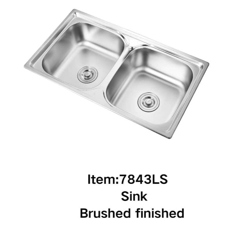 Évier Double Inox 7843LS – Taille 120 x 50 cm